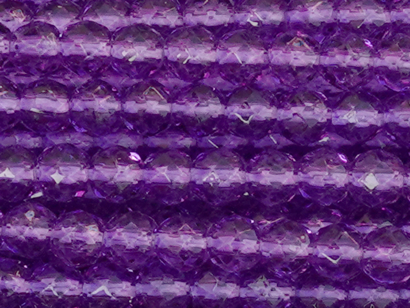 facettierte Glasperlen rund 3mm, Farbe: violett - Nahaufnahm