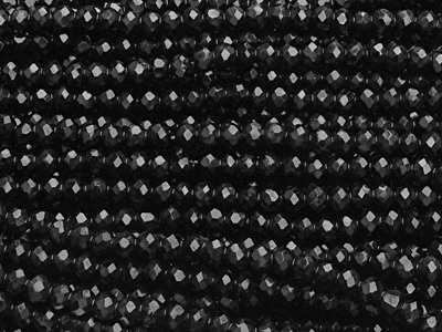 facettierte schwarze Glasschliffperlen Rondellen 2mm