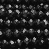 1 Strang (~138 Stk) facettierte Perlen, Rondellen SMALL, Schwarz