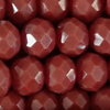1 Strang (~93 Stk) facettierte Perlen, Rondellen ~6x4mm, Chestnut Red