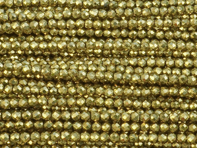 winzige, facettierte, geschlilffene runde Glasperlen 2mm, Fa