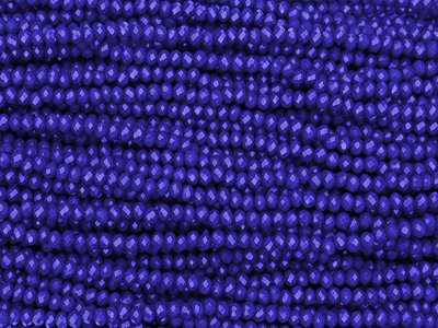 dunkelblaue facettierte Glasschliffperlen Rondellen kaufen