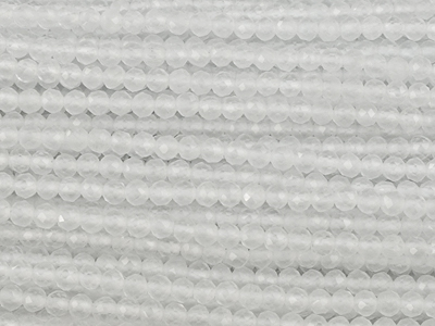 winzige, facettierte, geschlilffene runde Glasperlen 2mm, Fa