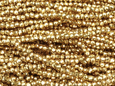 winzige, goldene, facettierte 2mm Hmatit oder Blutstein Per