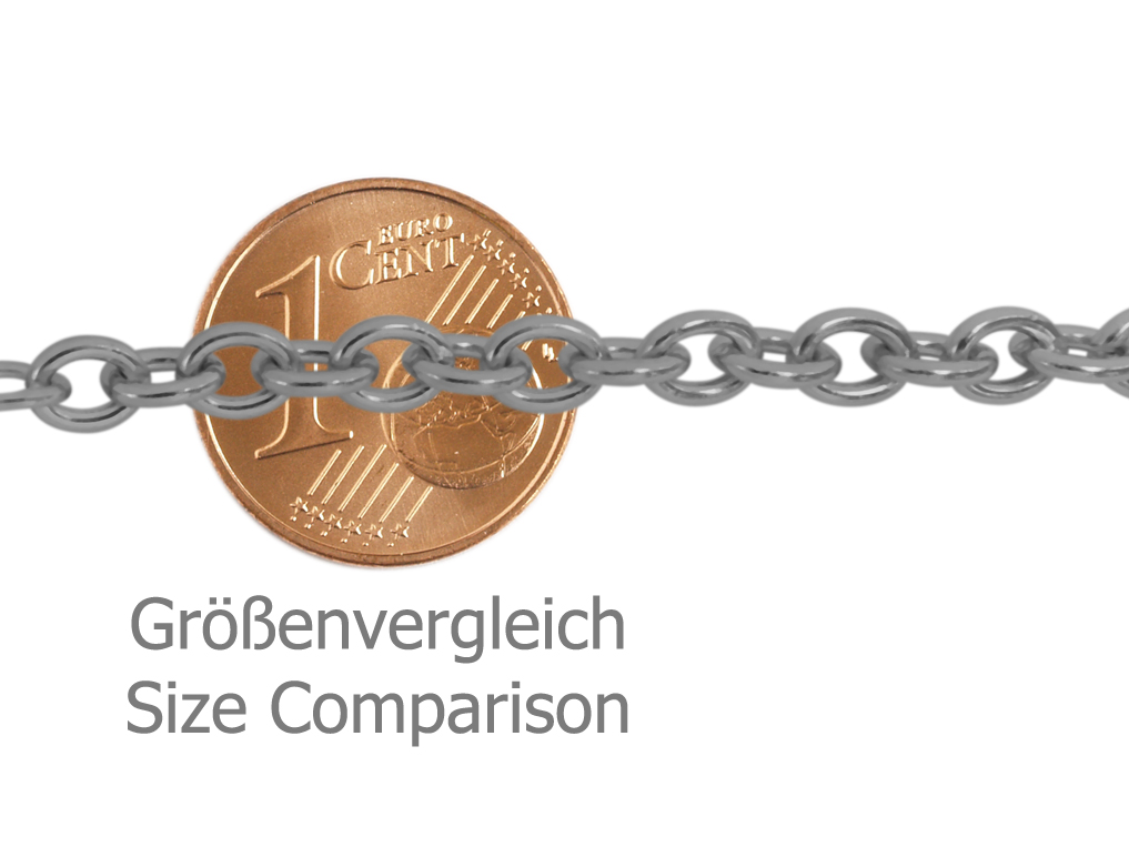 Halskettchen aus Edelstahl mit Schließe - Nahaufnahme