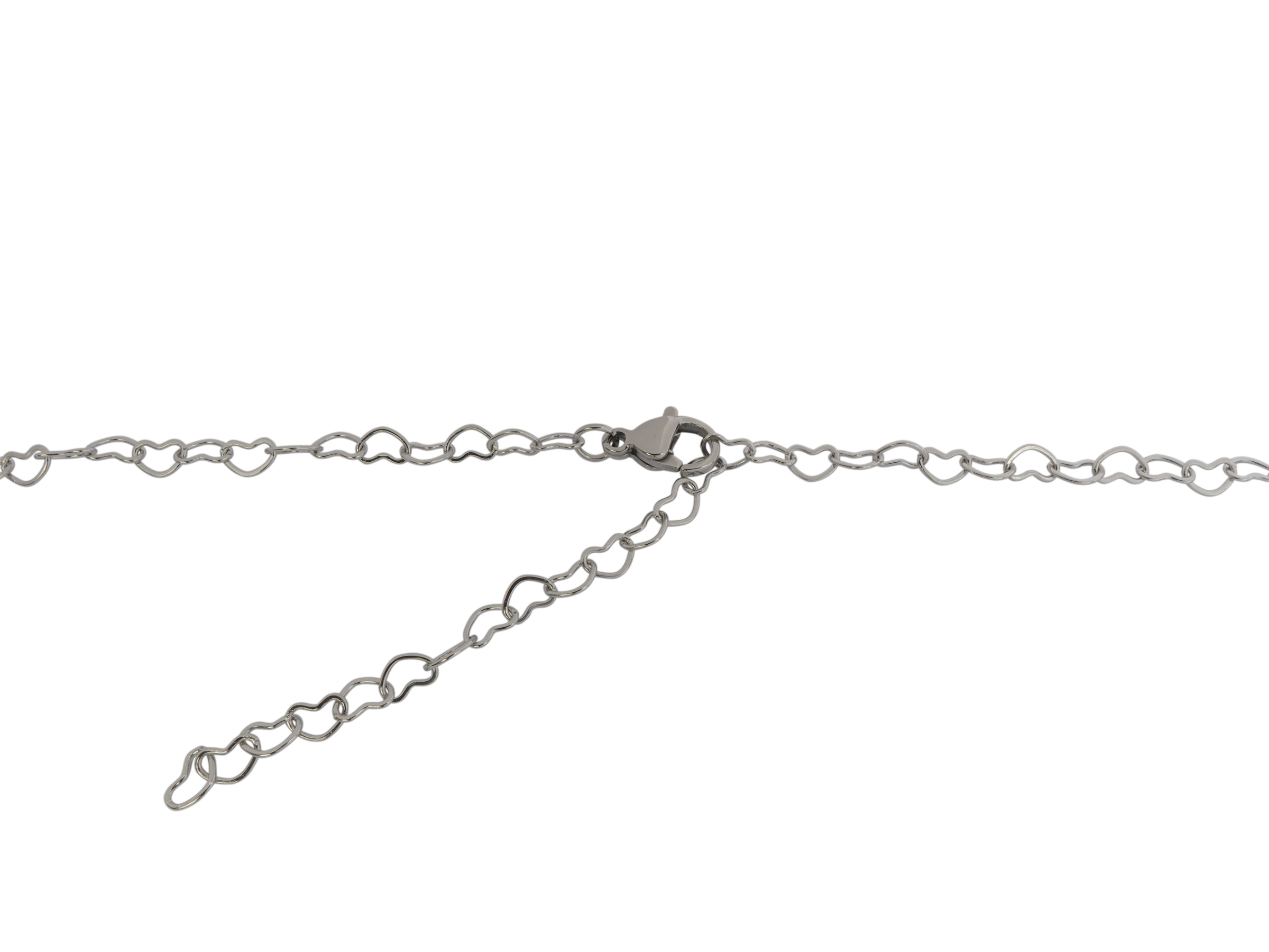 Halskette aus herzförmigen Kettengliedern für Anhänger und C