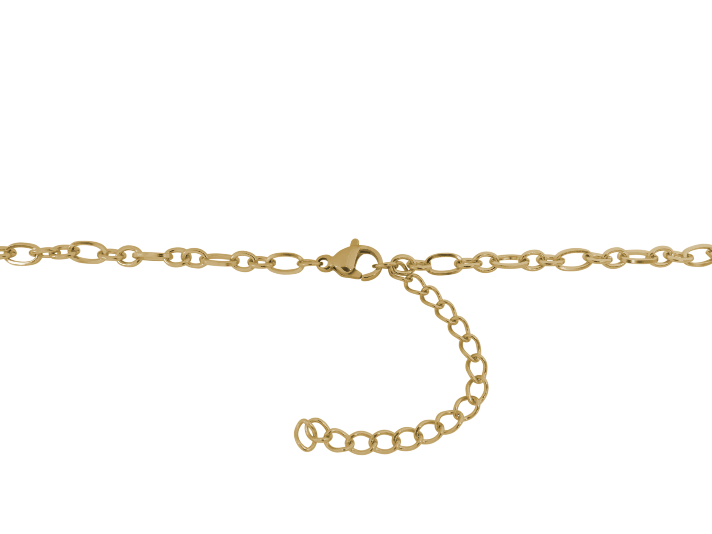 goldene Halskette zum Einhängen von Anhängern und Charms