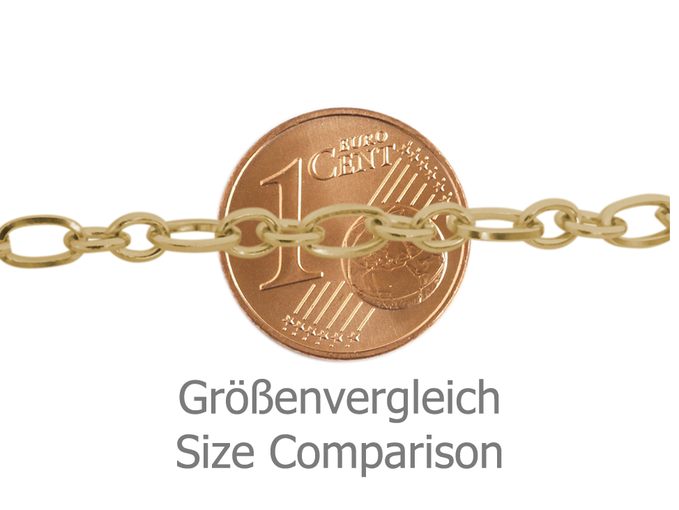 goldene Halskette zum Einhängen von Anhängern und Charms - N
