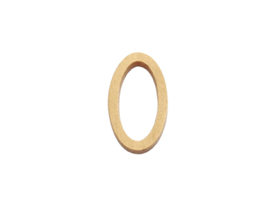 ovales Holzelement zum Herstellen von Holzschmuck und Holzoh