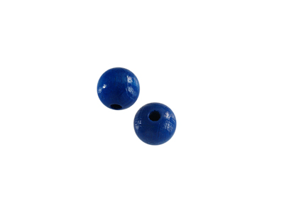 dunkelblaue runde 10mm Holzperlen zum Basteln