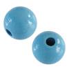 40 Stk. runde Holzperlen 8mm hellblau