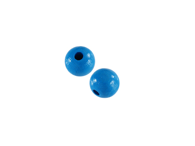 blaue runde 10mm Holzperlen zum Basteln