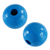 40 Stk. runde Holzperlen 8mm blau