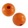 40 Stk. runde Holzperlen 8mm orange