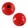 40 Stk. runde Holzperlen 8mm rot