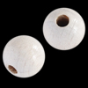 40 Stk. runde Holzperlen 8mm weiß