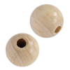 40 Stk. runde Holzperlen 8mm Buche natur