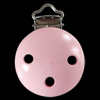 1 Stk. Schnullerkettenclips aus Holz rosa