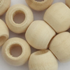 1 Pkg. (~15 Stk.) Holzperlen rund ~10mm, mit großem Loch