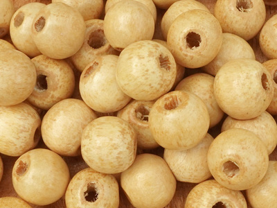 helle runde Holzperlen 8mm zum Schmuckbasteln