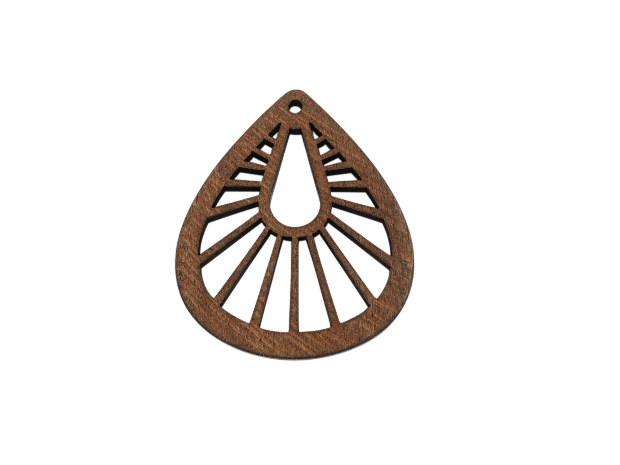 Holzanhängeraus aus Nussholz für Holzohrringe