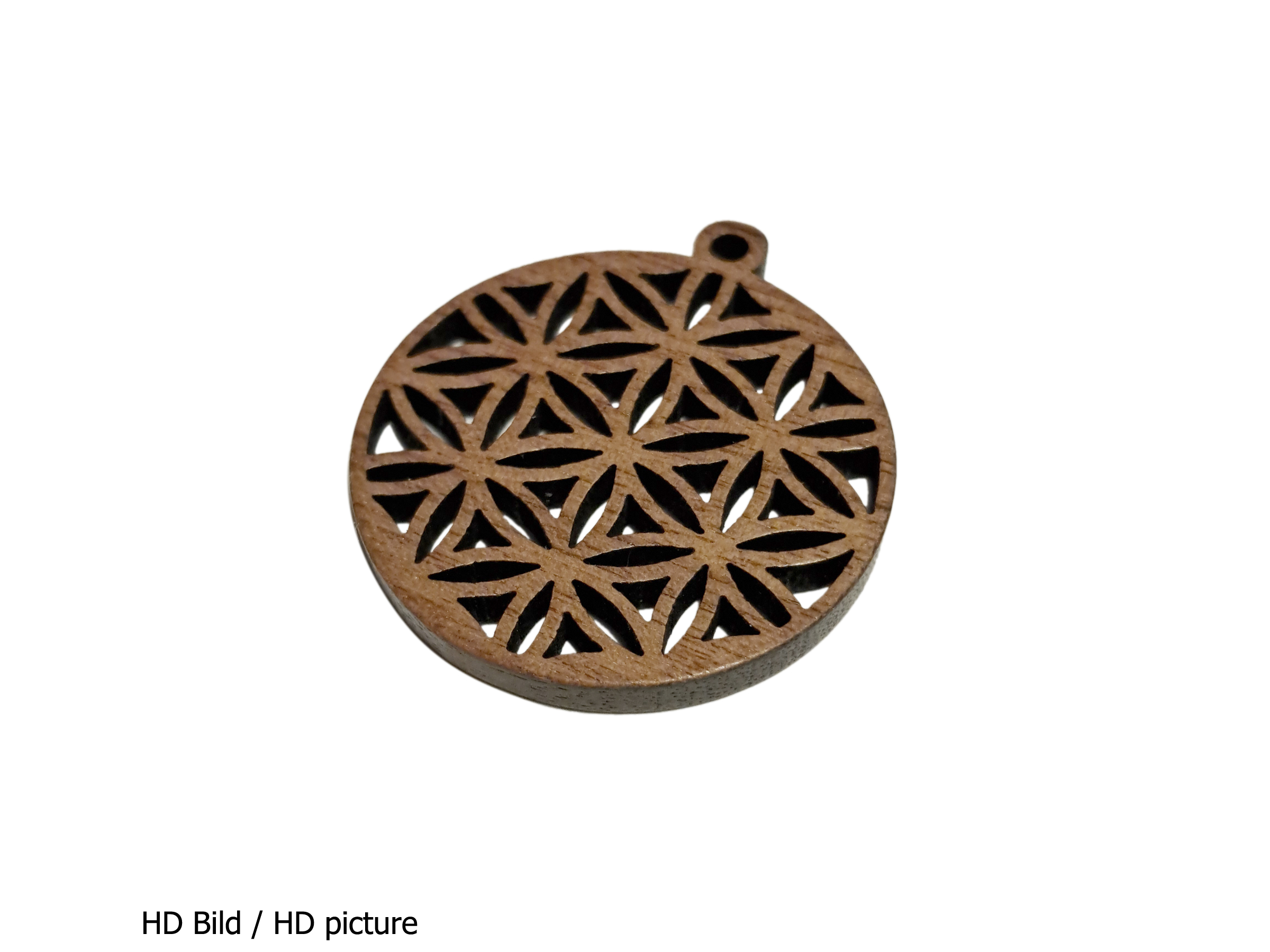 Blume des Lebens, hochwertiger Anhänger aus Holz zum Ohrring