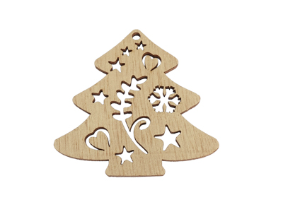 Weihnachtsbaum Holzanhänger zum Basteln von Weihnachtsdeko