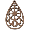 Holzanhänger Ornament Tropfen ~44x27mm