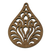 Holzanhänger Ornament Tropfen ~35x25mm