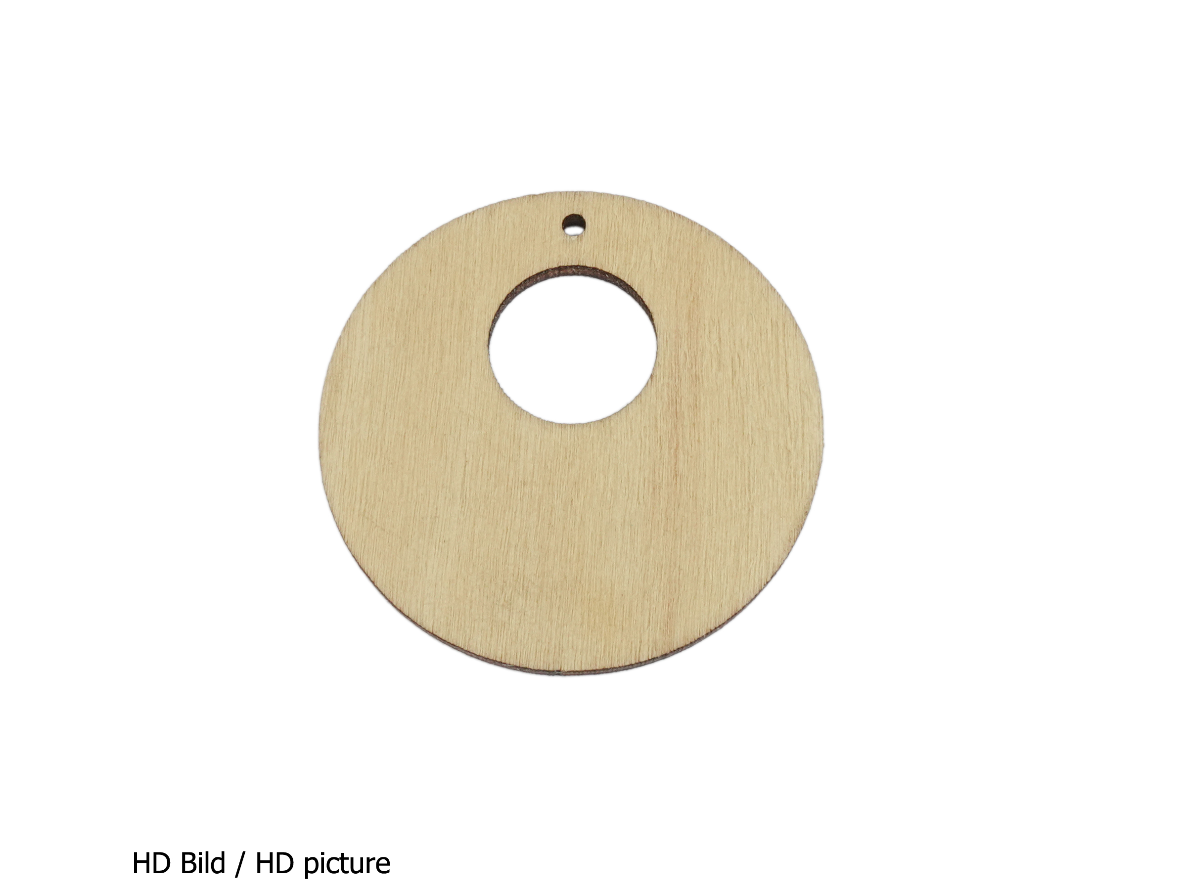 Holzanhänger aus leichtem Birkenholz - HD Bild