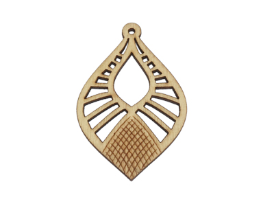 Holzornament aus leichtem Birkenholz zum Basteln von Holzsch