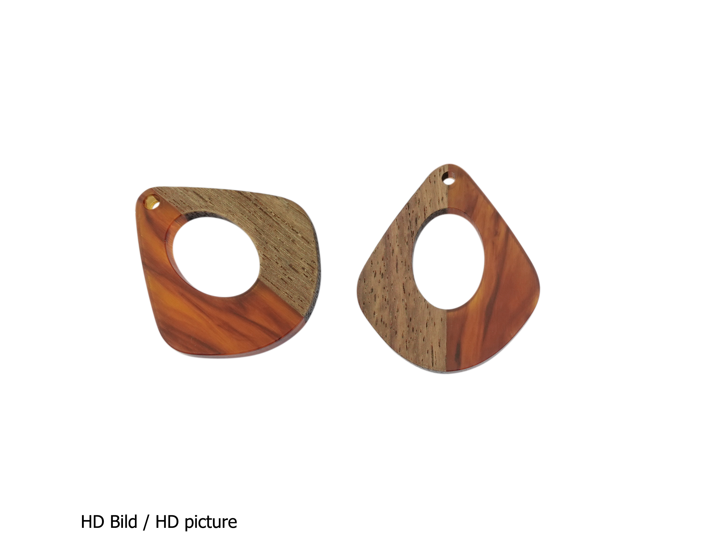 Holzanhänger aus Walnussholz mit Kunstharz zum Holzschmuck m