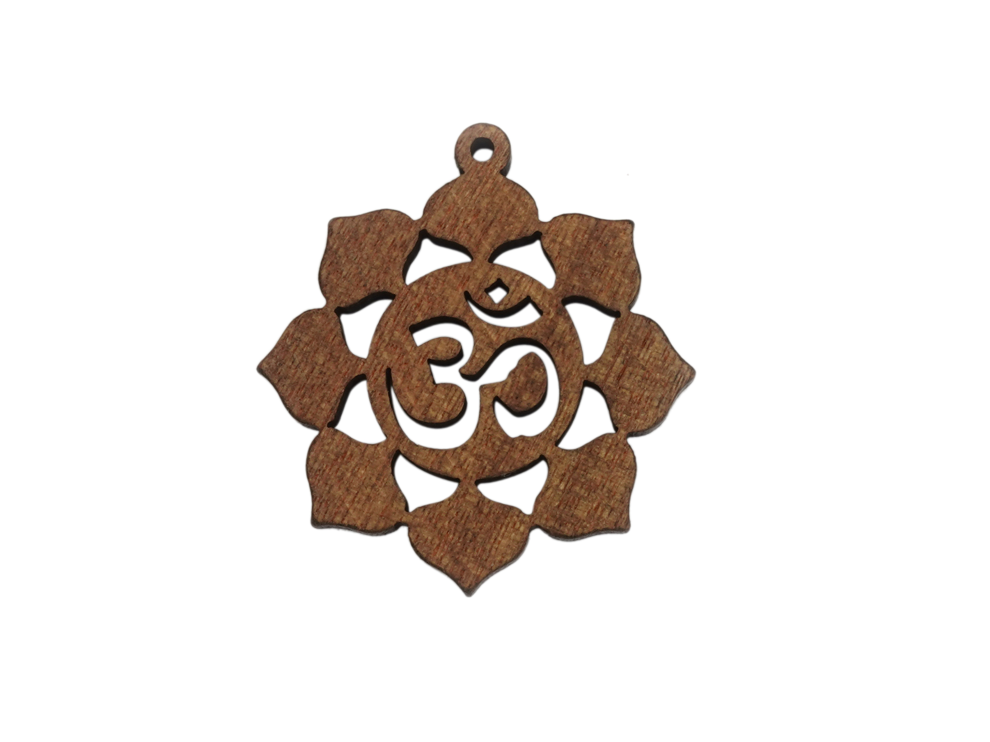 OM Symbol Holzanhänger aus aus Nussholz für Holzohrringe