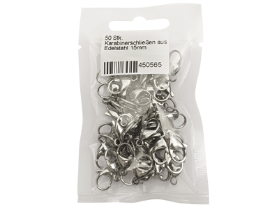 große Karabiner aus Edelstahl - Großpackung