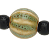 1 Strang Keramikperlen melonenförmig ~11x10mm