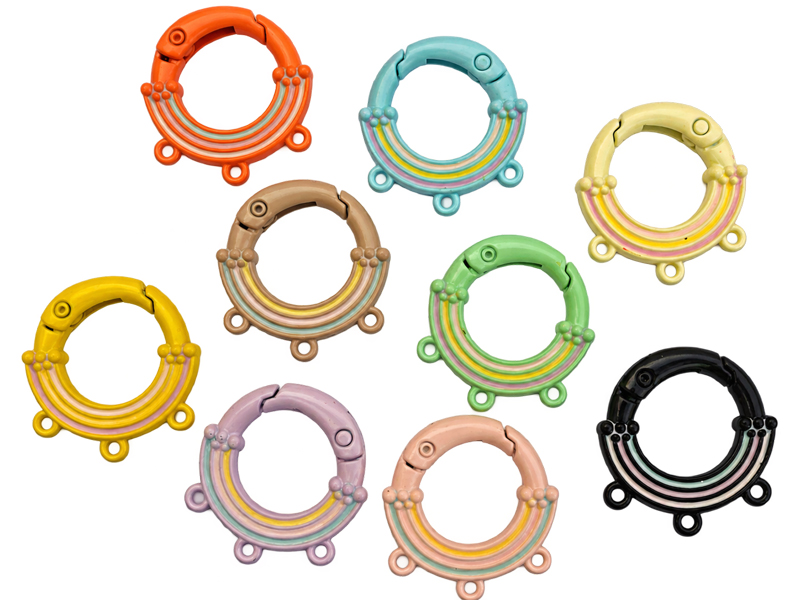 große bunte Ringschliesse für Taschen- Handy- oder Schlüssel