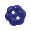 1 Dose (12 Stk.) Knöpfe, Blume 10mm, dunkelblau