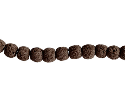 braune Lava Perlen Imitate aus Keramik