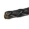 ~1 Meter Lederband geflochten 3mm schwarz