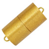 1 Stk Aluminium Magnetschließe mit Öse 26x12mm gebürstet, gold eloxiert