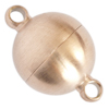 1 Stk. Magnetschließe aus Edelstahl rund 14mm Rosegold mattiert