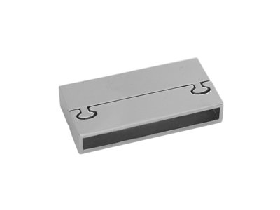 flache Magnetschließe für Armbänder platinfarbig, Bild 2