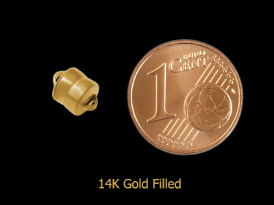 kleine, sehr starke, Magnetschließe 14k gold filled, Bild 2 mit Größenvergleich