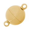 Magnetschließe rund 14mm, Edelstahl, gold
