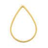 1 Pkg. (20 Stk.) Metallelemente tropfenförmig ~15x21mm, Messing, gold
