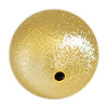 4 Stück Messingperlen gebürstet rund 20mm gold
