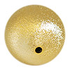 4 Stück Messingperlen gebürstet rund 22mm gold