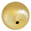 4 Stück Messingperlen gebürstet rund 24mm gold