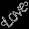 Metallelement Love ~31x15mm, altsilber
