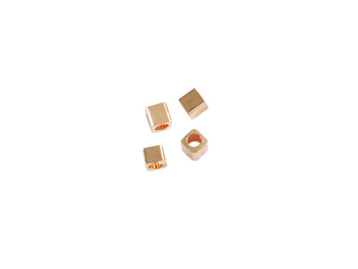 Rosegold Wrfelperlen 2mm